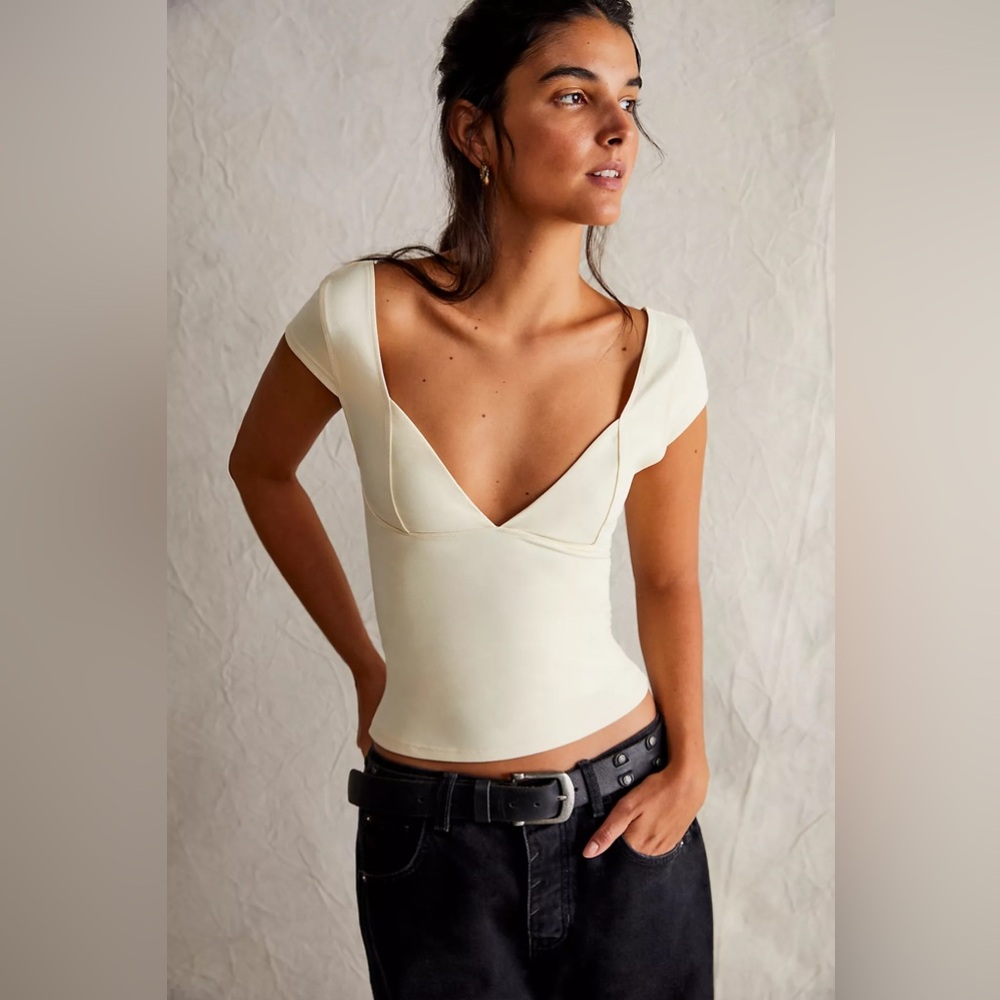 Free People Duo Corset Cami in Ivory